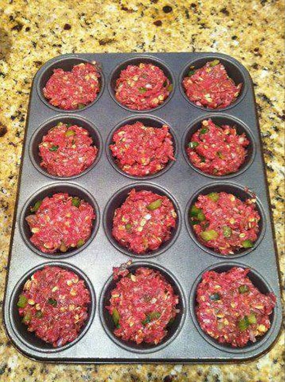 Make meatloaf in a muffin pan