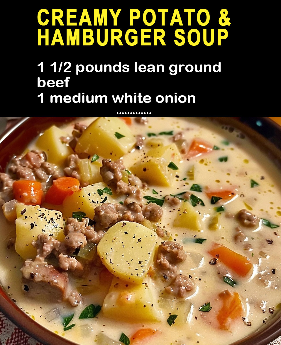 Creamy Potato And Hamburger Soup Made In The Crockpot Cakes And Colors