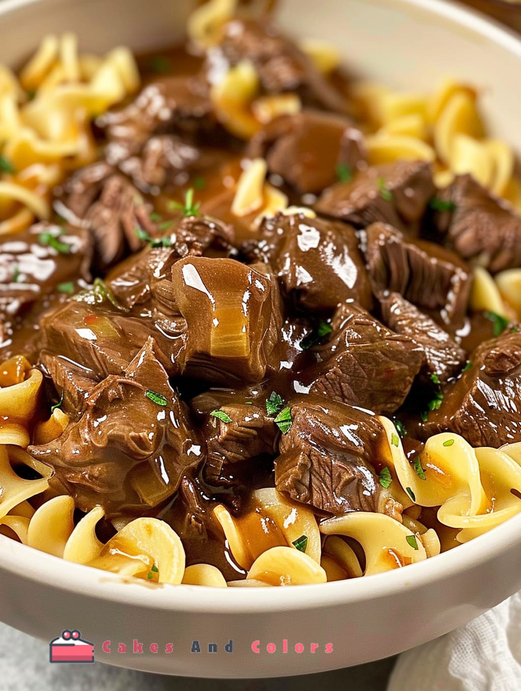 Crockpot Beef Tips and Noodles Recipe Cakes And Colors